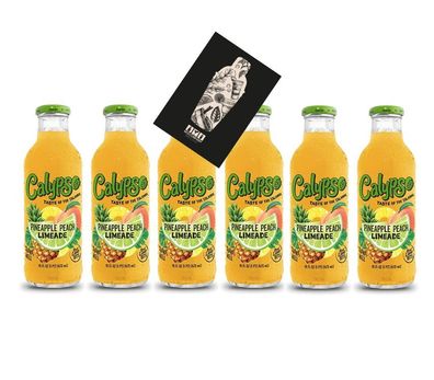 Calypso Pineapple Peach Limeade 6x 473ml inkl. Pfand Einweg Limette Ananas Pfi