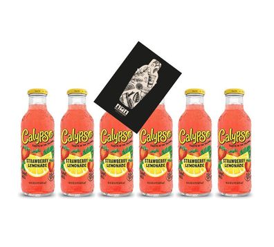 Calypso Strawberry Lemonade 6x 473ml inkl. Pfand Mehrweg Erdbeere Zitronen Limo