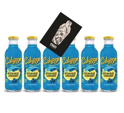 Calypso Ocean Blue Lemonade 6x 473ml inkl. Pfand Einweg Blaubeere Brombeere bl