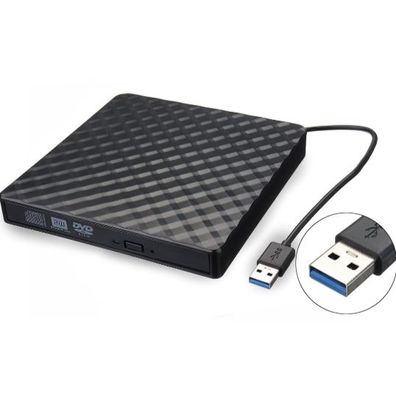 Externer USB 3.0 DVD-RW-CD-Brenner Slim Carbon Grain Drive Brennerleser