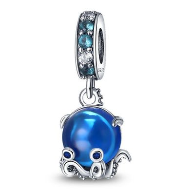 Charm Anhänger kompatibel für Pandora 925 Sterling Silber Octopus