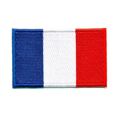 40 x 25 mm Frankreich Flagge Paris France Flag Lyon Aufnäher Aufbügler 0910 A