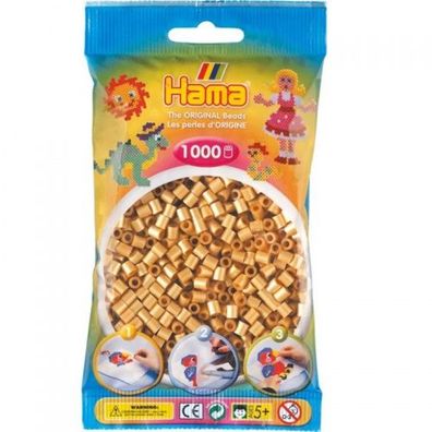 Hama® Bügelperlen Midi -Gold 1000 Perlen
