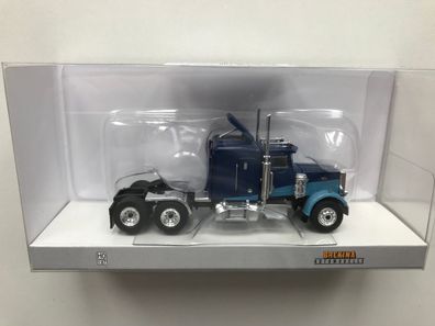 Brekina 85705, Peterbilt 359 dunkelblau/ hellblau, US Truck Modell 1:87 (H0)