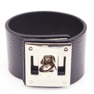 Punk breite runde Leder Armbänder & Armreifen, Männer Manschette Armband,