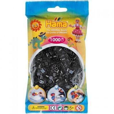 Hama® Bügelperlen Midi - Schwarz 1000 Perlen