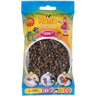 Hama® Bügelperlen Midi - Braun 1000 Perlen