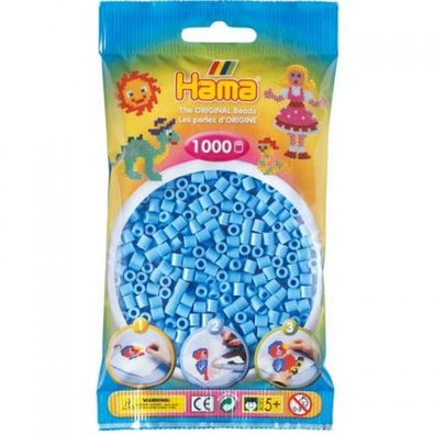 Hama® Bügelperlen Midi - Pastell Blau 1000 Perlen