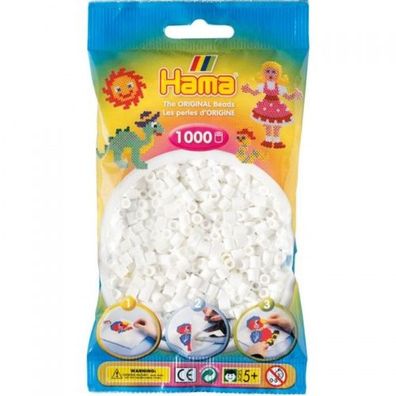Hama® Bügelperlen Midi - Weiß 1000 Perlen