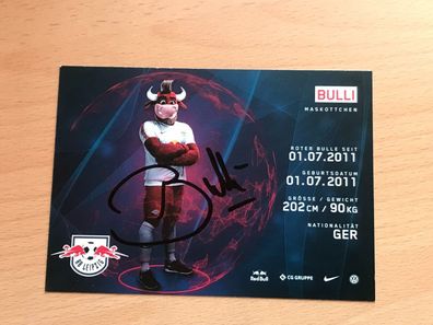 Maskottchen Bulli RB Leipzig 2018-19 orig. signiert - TV FILM MUSIK #2265