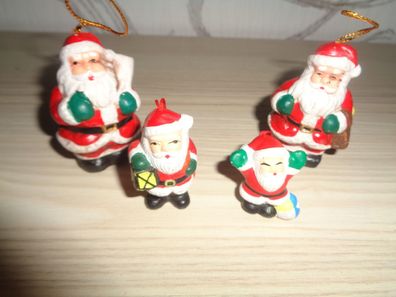 Baumbehang aus Keramik -4 Weihnachtsmänner
