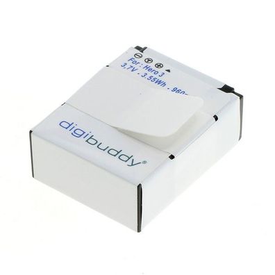 digibuddy - Ersatzakku kompatibel zu GoPro Hero3 / Hero3+ - 3,7 Volt 960mAh Li-Ion