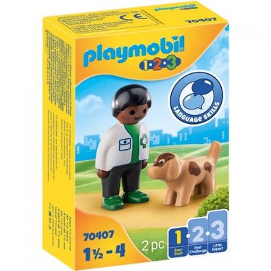 Playmobil 1.2.3 Tierarzt mit Hund