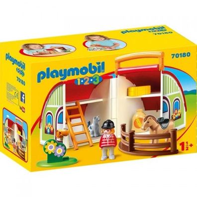 Playmobil 1.2.3 Mein Mitnehm-Reiterhof