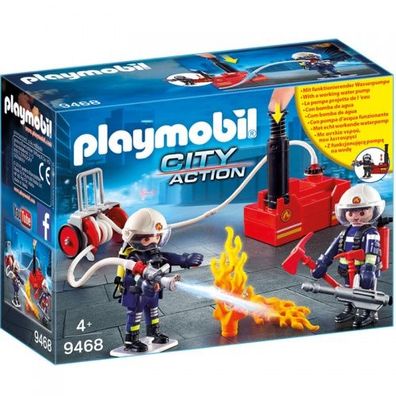 Playmobil Feuerwehr Feuerwehrmänner mit Löschpumpe
