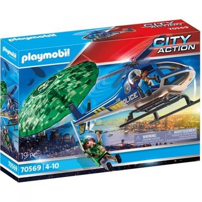 Playmobil Polizei-Hubschrauber: Fallschirm-Verfolgung