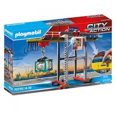 Playmobil Portalkran mit Containern