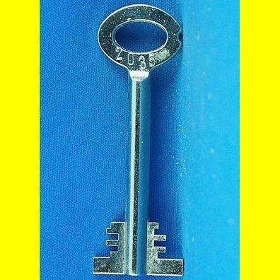 Tresor Doppelbart - Schlüssel Profil 2035 - Länge 70 mm - gebohrt 3 mm