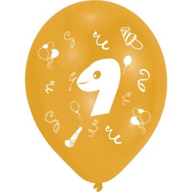 Amscan Luftballon - 9 Jahre 8 Stück