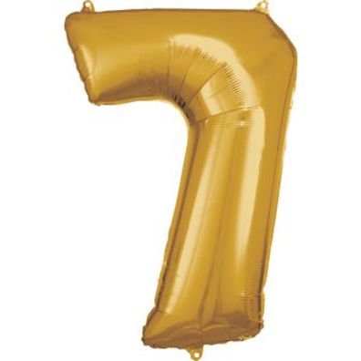 Amscan Folienballon - Zahl 7 gold