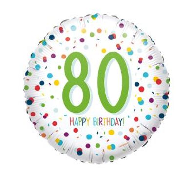 Amscan Folienballon - Confetti Birthday 80