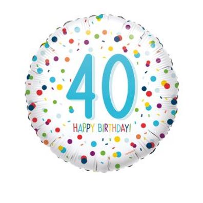 Amscan Folienballon - Confetti Birthday 40