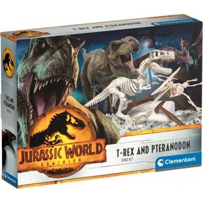 Clementoni Jurassic World 3 - Ausgrabungs Set T-Rex & Triceratops