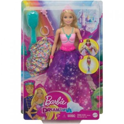 Mattel Barbie Dreamtopia 2 in 1 Verwandlungs-Prinzessin