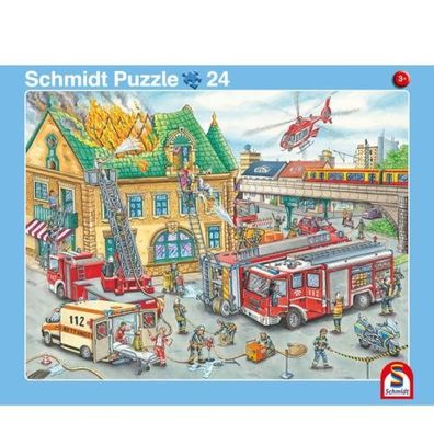 Schmidt Rahmenpuzzle Feuerwehr/ Polizei 2er Set