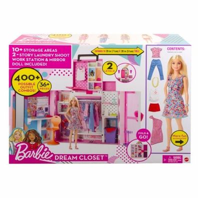 Mattel Barbie Traumkleiderschrank mit Puppe & Accessoires