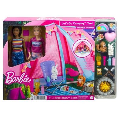 Mattel Barbie Camping Set mit 2 Puppen und Zubehör