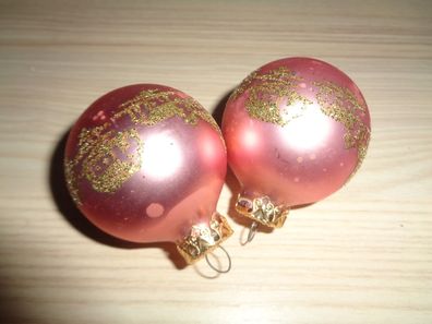 Baumbehang, Weihnachtskugeln, Christbaumkugeln -2 farbige Kugeln -5cm