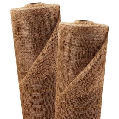 65m x 1m Jutegewebe 105g/ m² Jutematte Gartenjute Jute Stoff Sackleinen Juteband