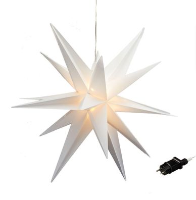 XXL LED Advents Stern warm weiß - 100cm - Weihnachten Fenster Deko Außen Timer