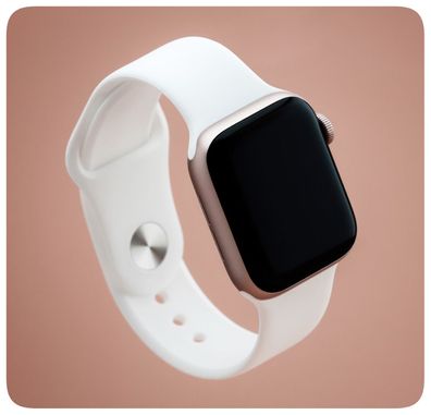 Precorn Silikon Ersatzarmband weiss Unisex für Apple Watch 8/7/6/5/4/3/2/1/ SE