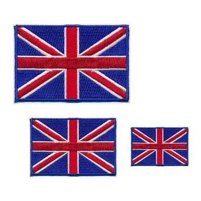 3 Königreich Großbritannien London Flaggen Flags Patch Aufnäher Aufbügler 0645