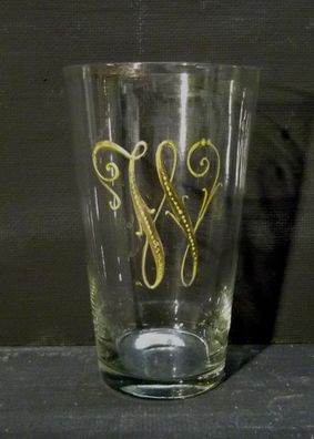 Wasserglas "W" um 1900 /4856
