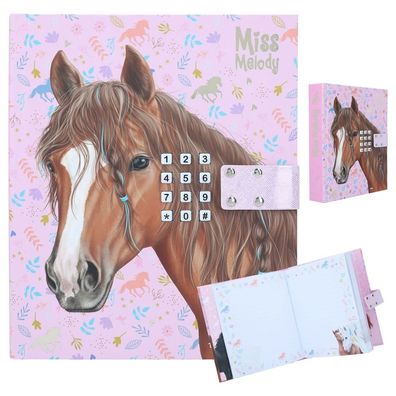 Depesche 12051 Pferd Miss Melody Tagebuch mit Code und Sound braunes Pferd Pelly
