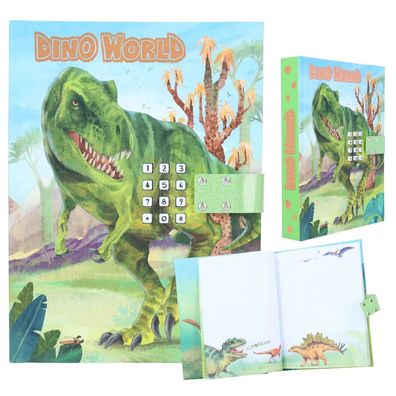 Depesche 12141 Dino World Geheimcode Tagebuch mit Sound Dinosaurier T-Rex grün