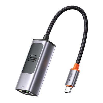 Mcdodo HU-0680 2 in 1 100W PD + LAN Port USB Type C USB Hub USB-C auf RJ-45 Extern...