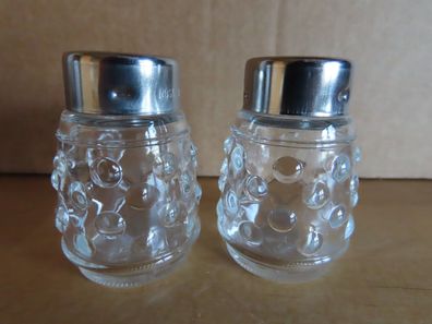 Pfeffer- und Salzstreuer Glas mit Halbkugeln ca. 6 cm/ BMF