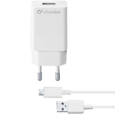 Cellularline 10W Micro Ladegerät Set 1m Fast Charge Kabel High End Universal