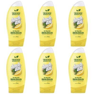 11,45EUR/1l 6 x Duschdas ?bergl?cklich Duschgel Showergel 250 ml Flasche