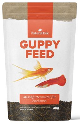 NatureHolic Fischfutter Guppyfeed - Guppyfutter 50ml - Aquarium / Urlaub / Automat
