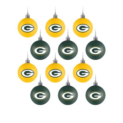 NFL Green Bay Packers Baumkugeln 12-teiliges Ornament Set Weihnachtsbaum Kugeln
