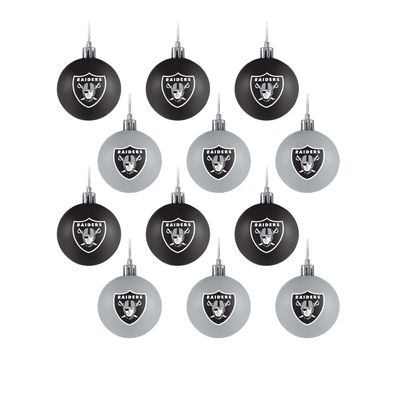 NFL Las Vegas Raiders Baumkugeln 12-teiliges Ornament Set Weihnachtsbaum Kugeln