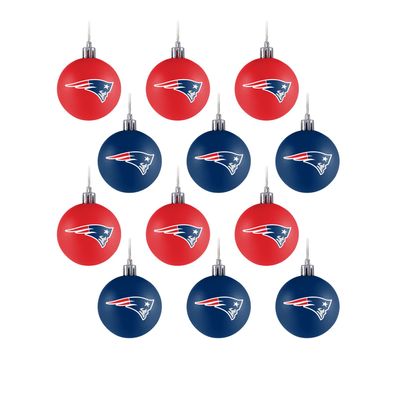 NFL New England Patriots Baumkugeln 12-teiliges Ornament Set Weihnachtsbaum Kugeln