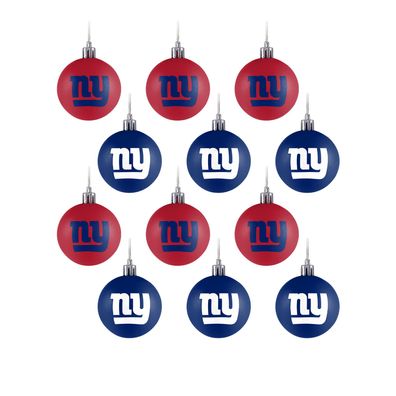 NFL New York Giants Baumkugeln 12-teiliges Ornament Set Weihnachtsbaum Kugeln