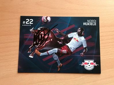 Nordi Mukiele RB Leipzig 2018-19 orig. signiert - TV FILM MUSIK #2256