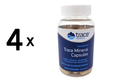 4 x ConcenTrace Trace Mineral Capsules - 90 caps
